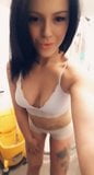 Slutty ex gf teasing in white lingerie snapshot 1
