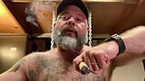 Daddy Kurt is Smoking & Stroking in the Garage Sling snapshot 3