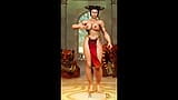 Juri de Street Fighter baila con sus tetas delante de tigres snapshot 11