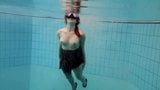 Big tits brunette Mia underwater naked snapshot 1