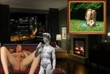 Naked penthouse anal masturbation during a storm snapshot 5