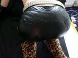 Pierced Milf Latex Gloves and Miniskirt Handjob Part 1 snapshot 8