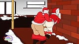 Sex starved Santa fucked in public by a brook hustler outdoors snapshot 13