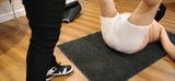 Wrestling Stomp to the groin with football cleats snapshot 4