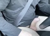 straight guy jerking while driving, then cums in public snapshot 2