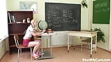 I Hunt My Cunt-18yo Teena Blond wanks her pussy on the table in the classroom snapshot 2