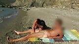 Public sex on the beach with a stranger! Ass and pussy creampie and facial cumshot snapshot 14