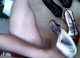 A friend's horny heel collection caught and jerked off - so horny snapshot 8