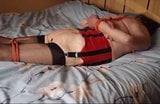 Red slave tied, gagged and caned hard snapshot 3