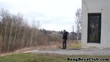 Euro assbanged doggystyle in public snapshot 4