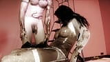 Covered in chocolate while banging excites the brunette enough to ride until the chair breaks snapshot 7