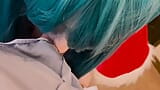 PAWG blowjob queen makes pizza delivery driver cum in her mouth - PLUMPAH PEACH in Hatsune Miku x Super Mario Xmas cosplay snapshot 6