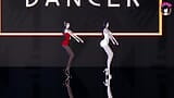 2 个性感的亚洲女孩跳舞 + 逐渐脱衣服（3D 成人动漫） snapshot 2