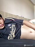 Wearing Football Shirt in Hot Live Show snapshot 7