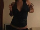 Dancing, modeling and trying on black thigh high boots snapshot 5