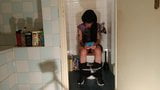 Sexy goth teen pees while playing with her phone pt2 HD snapshot 8