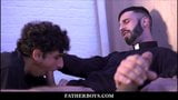 Young Catholic Latino Altar Boy Threesome With Two Priests snapshot 8