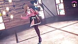 Cute Teen Dancing + Gradual undressing (3D HENTAI) snapshot 2