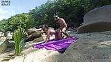 Sesso fantastico su una spiaggia segreta - coppia russa amatoriale snapshot 9