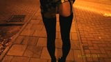 Crossdresser sissy walking outdoors snapshot 14