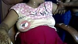 Desi hot sexy girl tried to have sex with her servant's cock by applying make-up and clamp on the nipples. snapshot 3