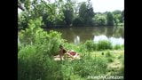 Outdoor masturbation of horny MILF Babeta Benoite snapshot 3