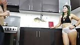 I FUCK MY HORNY STEPMOM IN THE KITCHEN AND I CUM ON HER RICH TITS snapshot 2