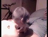 Young Skinhead girl sucking off an old guy snapshot 5