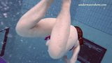 Underwater swimming teenie Lenka gets naked snapshot 2