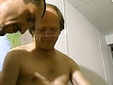 A cute French secretary getting a double cumshot in her office snapshot 24