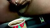 Black Cock Guy Jerking Off Loads Of Cum, Gay Cumming In Coffee (Public Masturbation) Moaning & Cumming, Dirty Talking snapshot 7