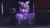 Une fille violette se doigte sur la scène d’un club de strip-tease spatial - court-métrage porno 3D snapshot 6