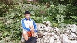 boy cum Masturbation cute outdoor forest snapshot 2