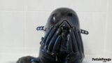 Saliva mess in latex mask and gloves (TRAILER) snapshot 7