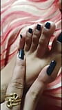 long nails Of mistress and sexy feet snapshot 1