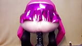 Cumshot finale - anale masturbation mit einem großen schwarzen dildo und schwanz sondieren snapshot 1