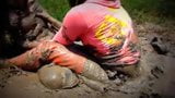 Two thai girls in muddy thigh boots!!! snapshot 16