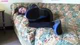 Sasha blue flats black pantyhose shoeplay full vid snapshot 4