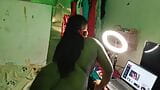 Sexy hot desi village aunty bhabhi web cam video call with strenger in nude show. Open cloth slowly. snapshot 14