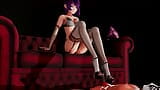 Sitting Footjob in Black Lingerie Yelan - GASLIN - Green Hair Color Edit Smixix snapshot 8