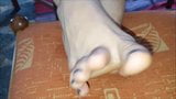 Nena's feet (size 37) give footjob snapshot 3