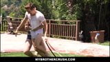 Two Young Twink Step Brothers Fuck In Family Back Yard snapshot 1