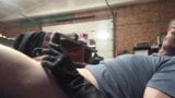 Leather Gloved Smoking & Jacking snapshot 4