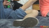 Twink foot plays with cock snapshot 2