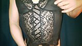 I masturbate in my new black girdle crossdresser snapshot 9