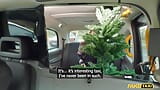 Fake Taxi Petite Asian Lia Lin hot POV blowjob and hardcore sex in her Christmas jumper snapshot 3