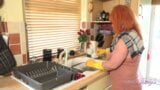 AuntJudys - Busty 56yo Redhead Melanie masturbates with you in the Kitchen (JOI) snapshot 1