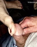 Wifes Big Toe Rubbing My Cock Head snapshot 1