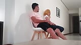 I show my dick in the waiting room and the blonde sucks me snapshot 4