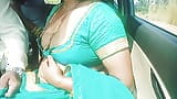 Telugu dirty talks. Car sex. Sexy saree aunty romantic sex with STRANGER snapshot 15